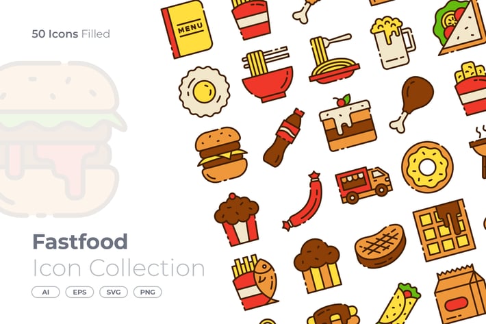 Fast Food Filled Icon