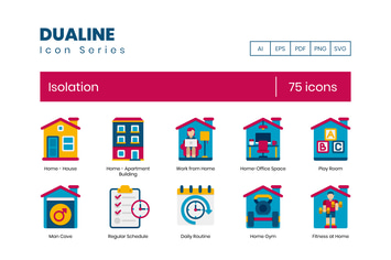 75 Isolation Flat Icons