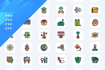 50 Design Thinking Icons