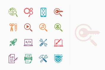 Colored SEO & Internet Marketing Icons - Set 1 