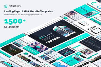 SpiritApp Landing Page UI Kit (Light Style)