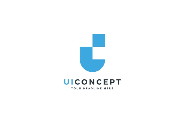 UI Concept Logo  U I C Letter Template