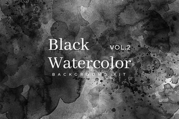 Black Watercolor Kit Vol. 2
