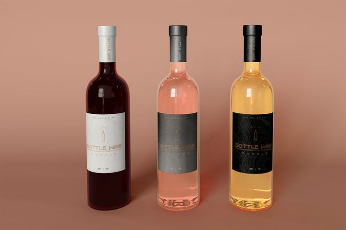 Wine Bottles Mockup