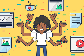 Afroamerican Female IT Specialist Illustration