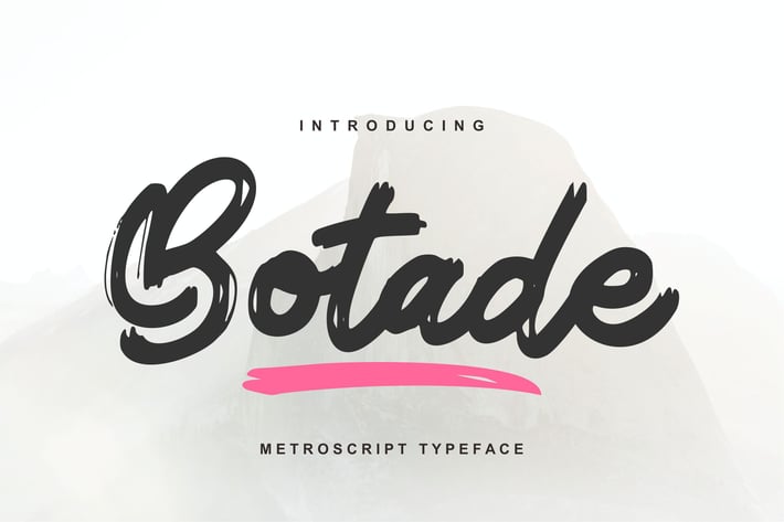 Botade | Metroscript Typeface Font