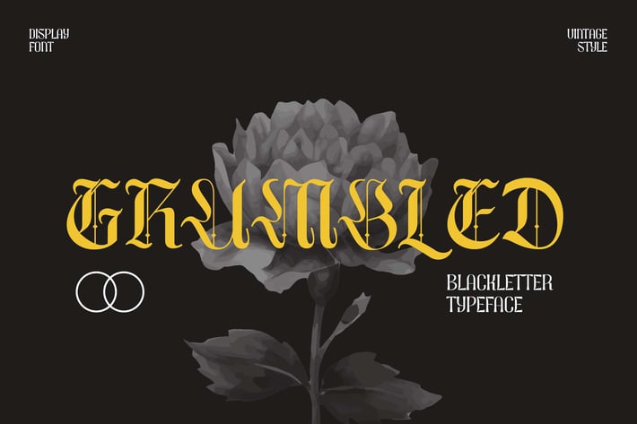 Grumbled Blackletter Font