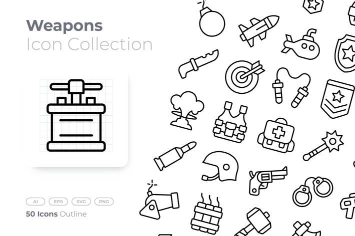 Weapons Outline Icon