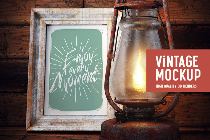 Old Lamp Mockup