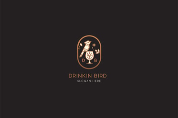 Drinking Bird Brewery logo Template