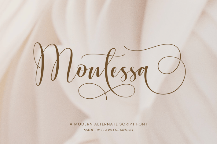 Montessa -  Elegant Alternate Script Font