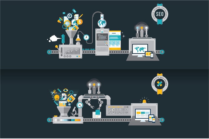Flat Design Concepts for Website Developme and SEO