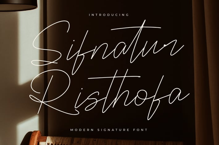 Sifnatur Risthofa Modern Signature Font
