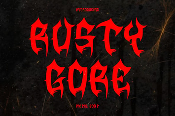 Rusty Gore - Metal Font