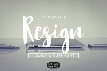 Resign Modern Brush Font