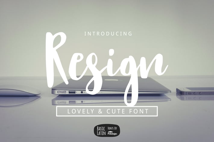 Resign Modern Brush Font