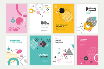 Set of brochure, annual report design templates