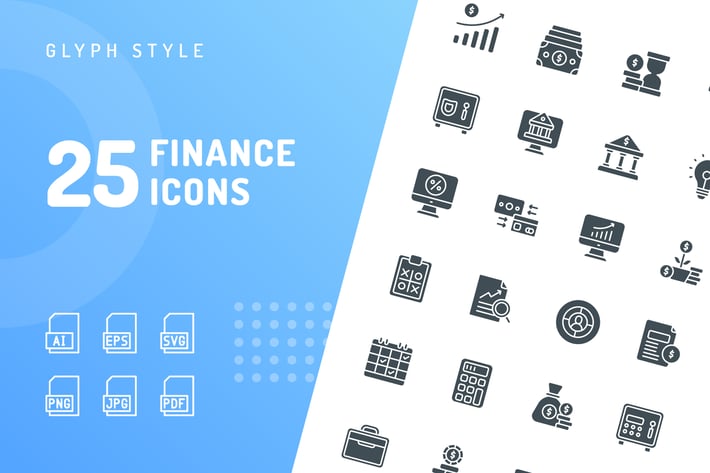 Finance Glyph Icons
