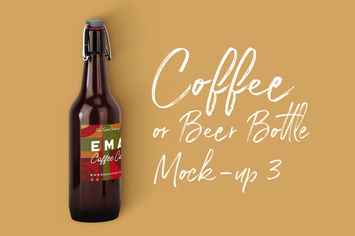 Coffee or Beer Bottle Mock-up 3