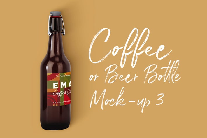 Coffee or Beer Bottle Mock-up 3