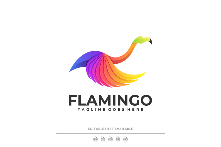 Flamingo Gradient Colorful Logo