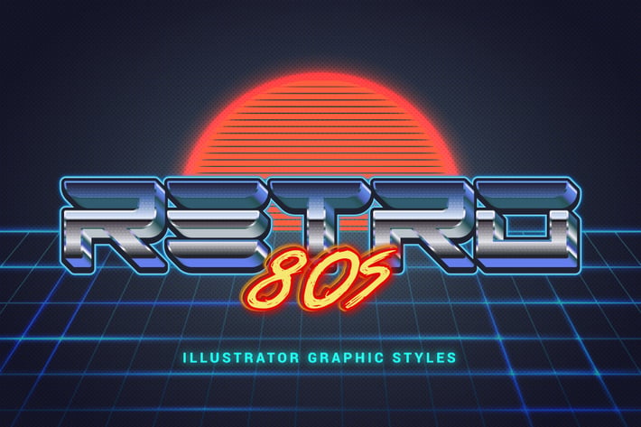 80s Retro Illustrator Styles