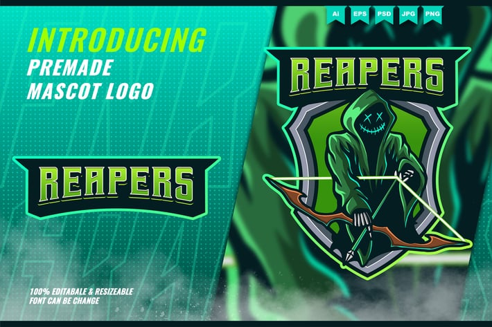 Reaper Archer - Mascot Esport Logo Template