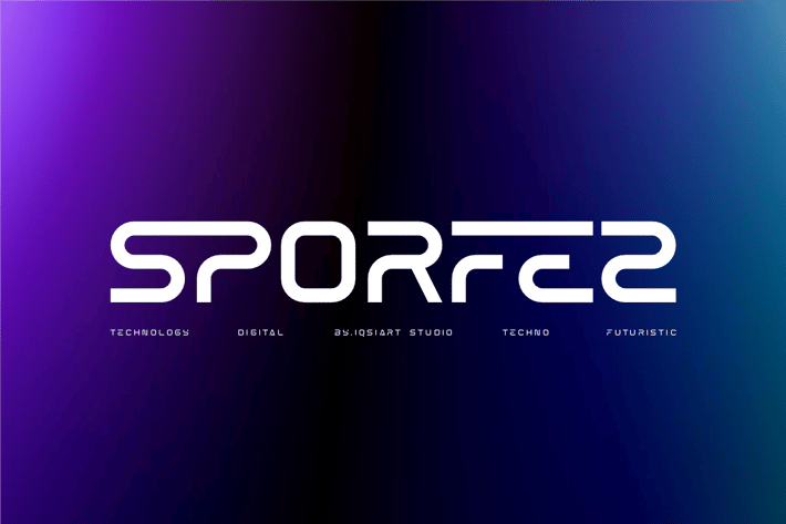 Sporfez - Tech & Futuristic Font
