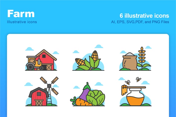 Farm Illustrative Icons