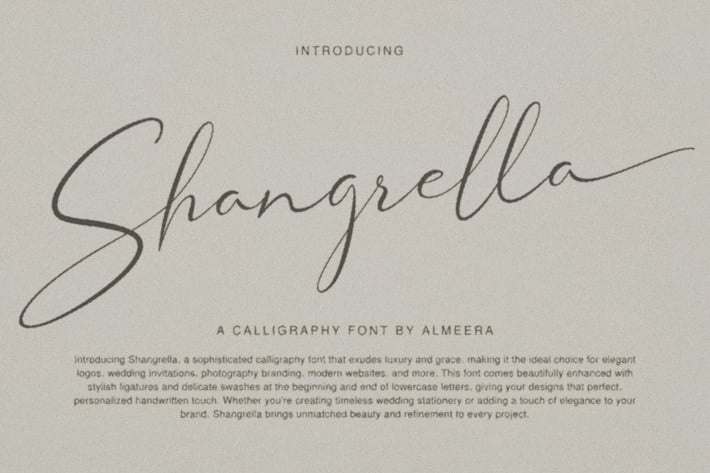 Shangrella Wedding Calligraphy