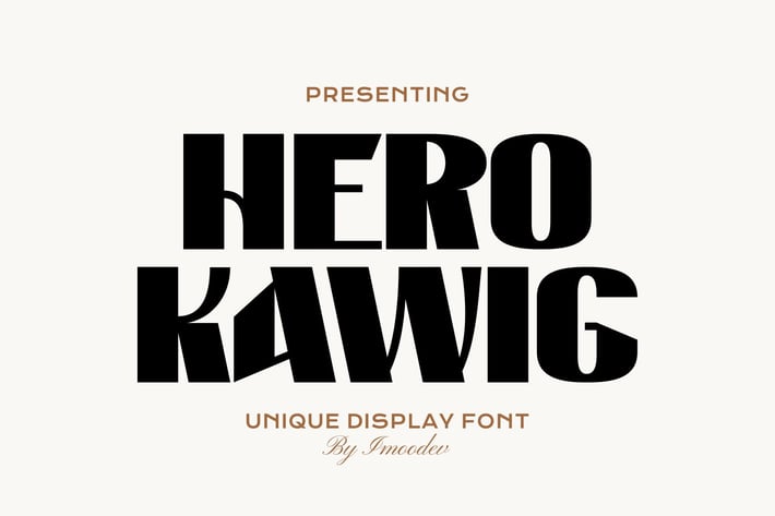 Hero Kawig - Thick Modern Font