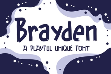 Brayden Typeface - A Playful Unique Font