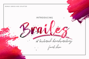 Brailes Font Duo + Swash and Splatter