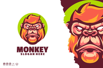 Monkey logo Template