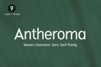 Antheroma Modern Geometric Sans Serif Family Font