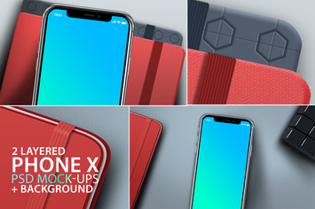 Phone Mock-ups with Notebook