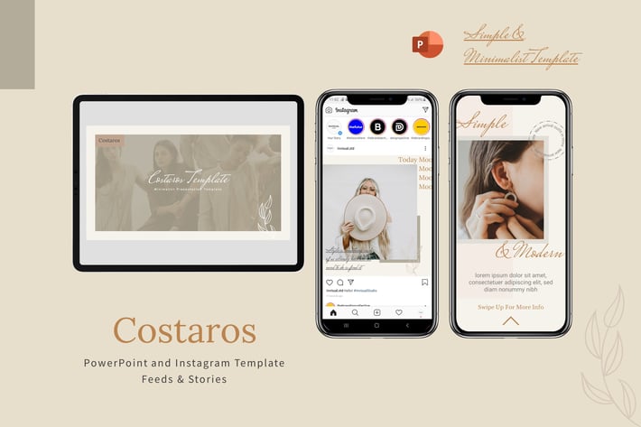 Costaros - Powepoint & Instagram Template