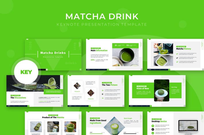 Matcha Drinks - Keynote Template