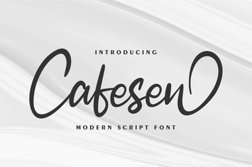 Cafesen | Modern Script Font