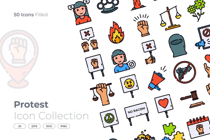Protest Filled Icon
