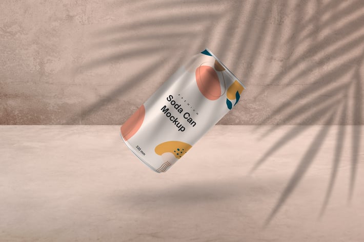 Drink Can Mockup PSD Template