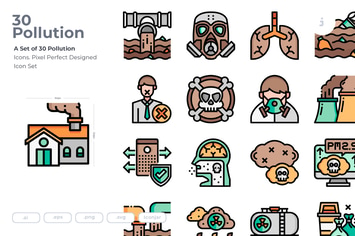 30 Pollution Icons