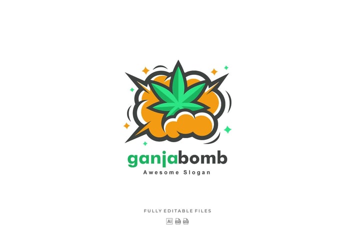 Ganja Bomb Color Logo