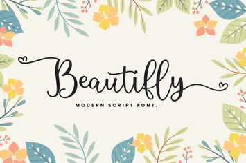 Beautifly Bold and Bouncy Handwritten Script Font
