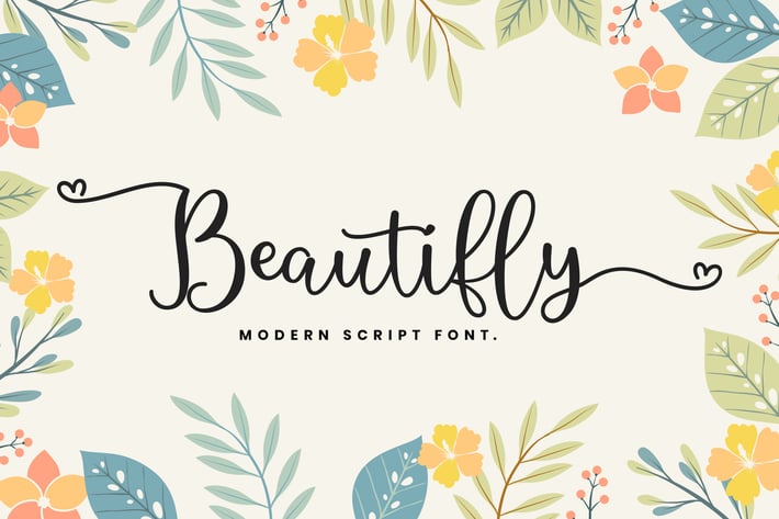 Beautifly Bold and Bouncy Handwritten Script Font