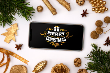 Christmas phone mockup