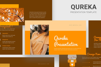 Qureka - Orange Theme Pitch Deck Keynote