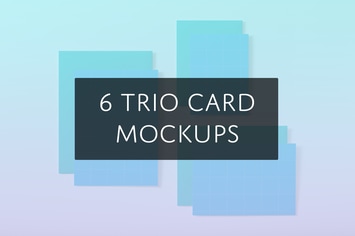 6 Trio Card Mockups