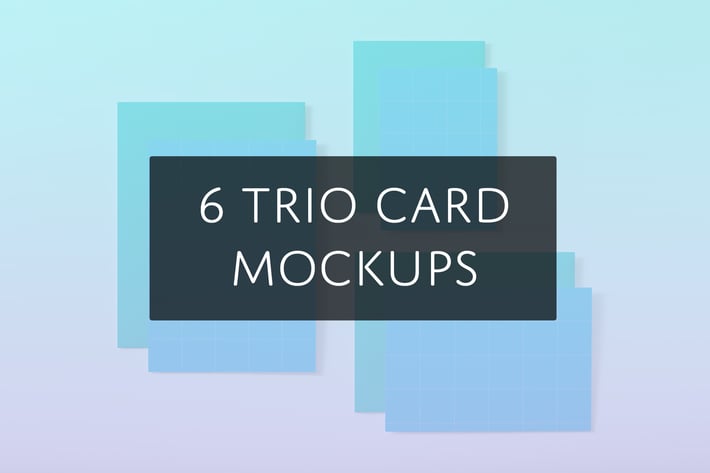 6 Trio Card Mockups