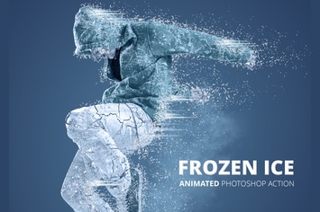 Frozen Ice Gif Animated Photoshop Action